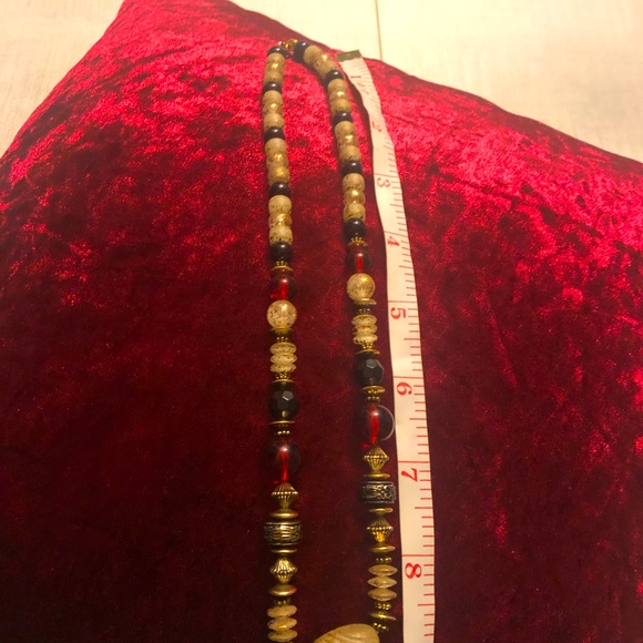 Mosaic Look-Necklace & Bracelet in Multi colours. - Picture 4 of 5